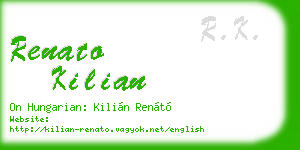 renato kilian business card